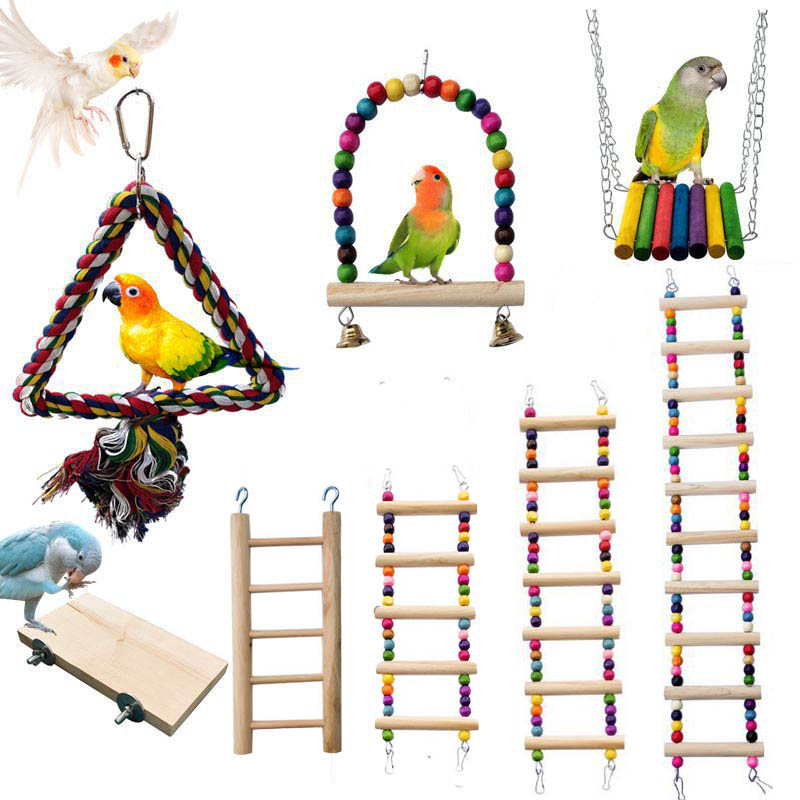 Gymnastic Ring Wood - Wooden Bird Toys Small Parrot Chewing