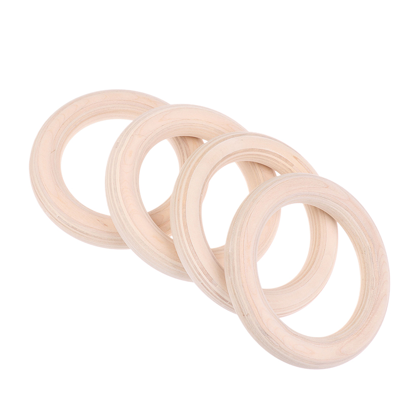 Gymnastic Ring Wood - HUA 2Pcs/Pairs Wooden Ring Portable Crossfit