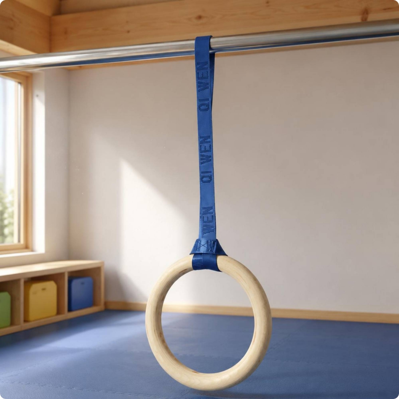 Wooden Gym Rings Woven Strappi - Gymnastic Ring Wood recensie en prijs