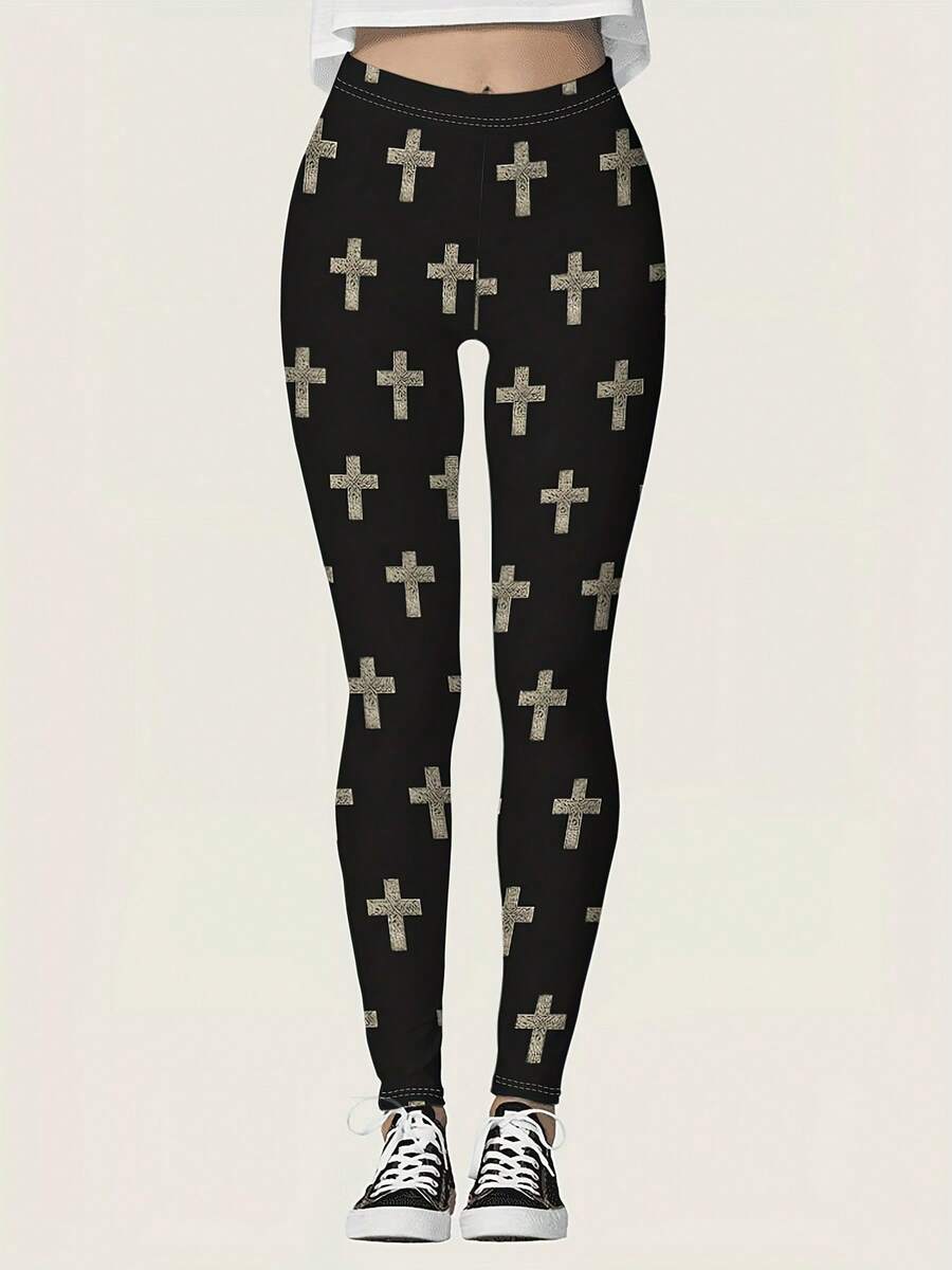 Womens High Waisted Cross Prin - Crossfit Yoga recensie en prijs