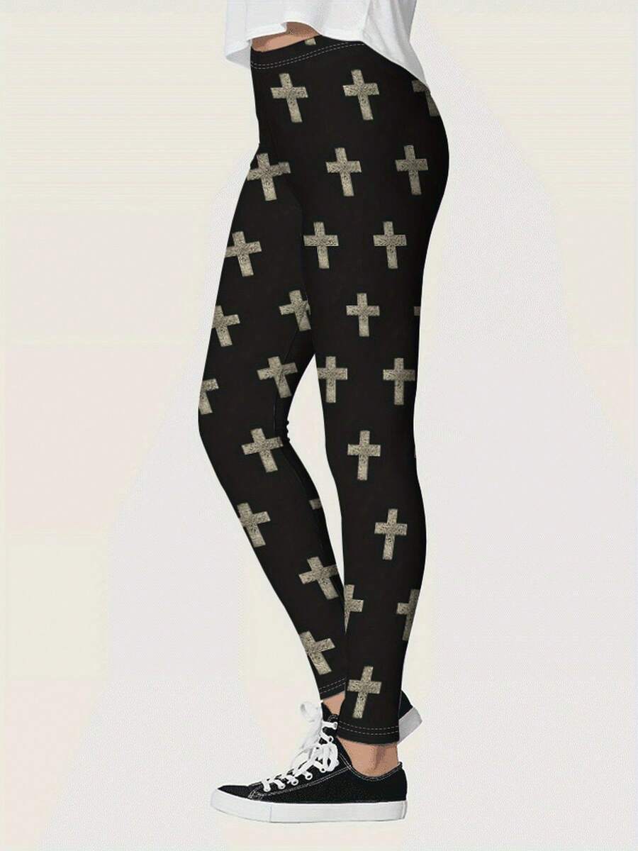 Womens High Waisted Cross Prin - Crossfit Yoga recensie en prijs