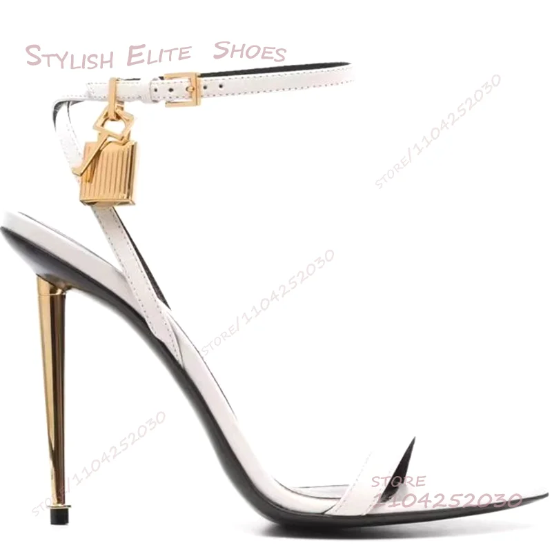 Gold Metal Stiletto Sandals Wo - Crossfit Lady recensie en prijs