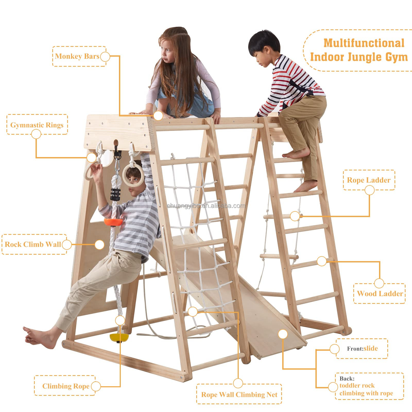 Indoor Playground Jungle Gym T - Gymnastic Ring Wood recensie en prijs