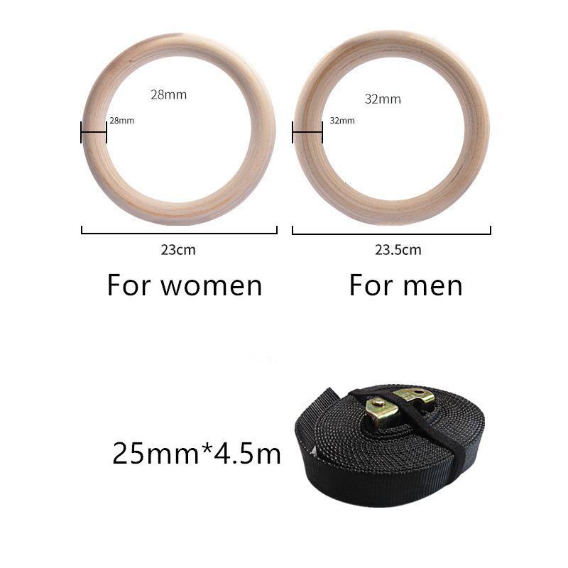 28/32MM Wood Gymnastic Rings N - Gymnastic Ring Wood recensie en prijs