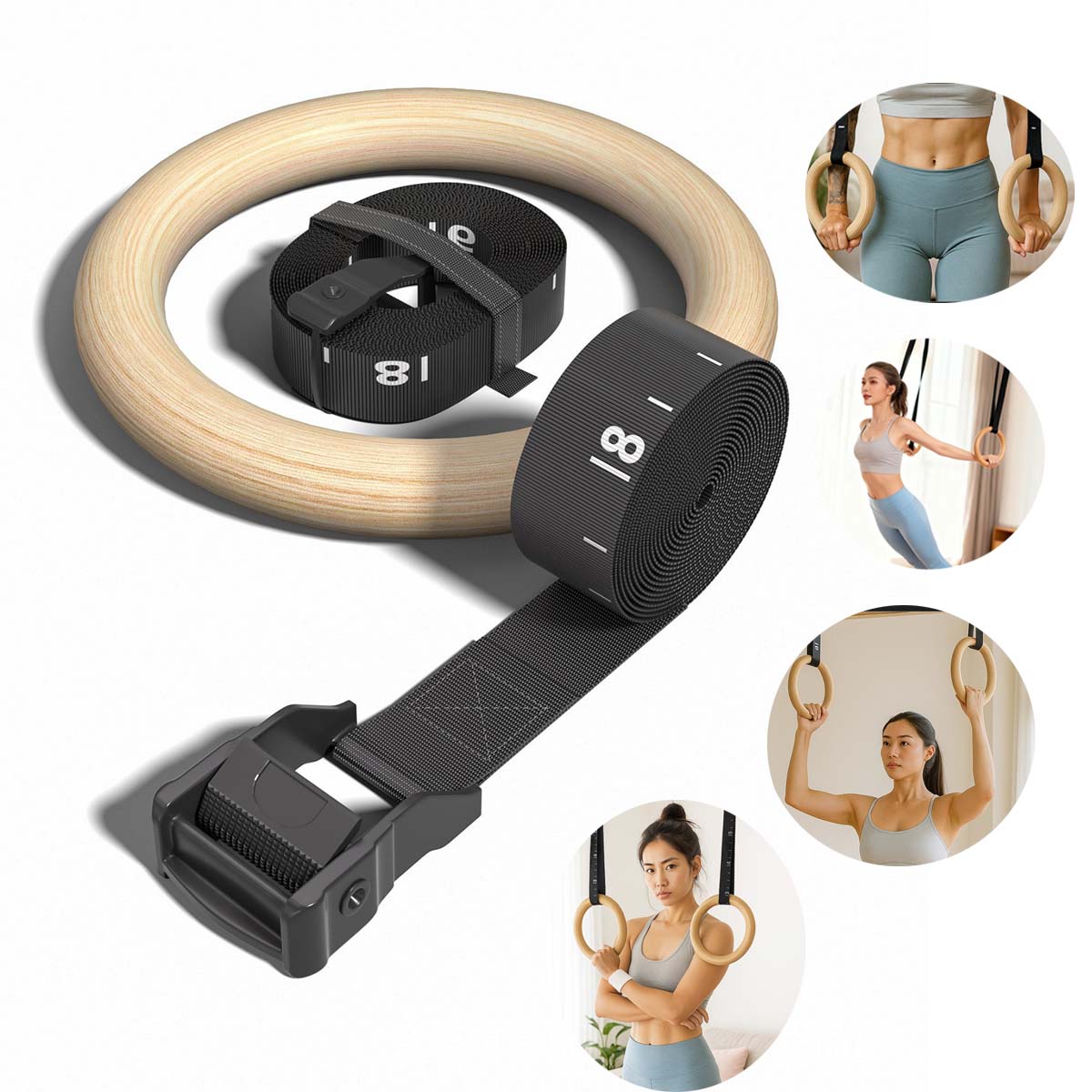 Adjustable Wood Gymnastics Rin - Gymnastic Ring Wood recensie en prijs